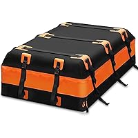 CarQiWireless Rooftop Cargo Carrier 25 Cubic Feet Car Roof Cargo Bag for Top of Vehicle Roof Cargo Carrier Bag Roof Rack Waterproof for All Vehicle with/Without Racks Includes Anti-Slip Mat