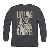 Star Trek Live Long & Prosper Longsleeve T Shirt & Stickers (XX-Large)