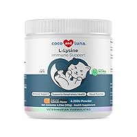 L-Lysine Supplement for Cats 900mg/scoop - Cat Supplement for Sneezing and Runny Nose, Cat Cold, Cat Immune Support, Eye Function, and Respiratory Health – Lysine Powder for Cats