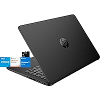 HP Stream 14 Laptop, Intel Celeron Core, 4 GB RAM, 64 GB Storage, 14” HD Anti-Glare Display, Windows 11, Long Battery Life, Thin & Portable, Includes 1-Year Microsoft 365, TiTac, Black