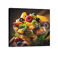 Food Cherry Tomatoes Blueberry Strawberry Kiwi Fruit Mint Mulberry Mango Room Aesthetics Posters Canvas Posters Bedroom Decoration Sports Office Decoration Gifts Wall Art Decoration Printing Posters 1