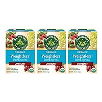 Traditional Medicinals Organic Weightless Cranberry Herbal Tea (Pack of 3) - 48 Tea Bags Total