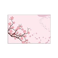 Table Mats Set of 2 Pink Butterfly Floral Cherry Blossoms Trees Boho Place Mat 12x18 Inch Heat Resistant Placemats Oxford Fabric Dining Room Placemats for Kitchen Dining Table Home Fall Seasonal