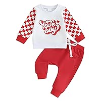 BeQeuewll Fall Winter Toddler Baby Boy Clothes 2Pcs Color Block Crewneck Sweatshirt and Pants Sweatsuit Little Boy Clothing