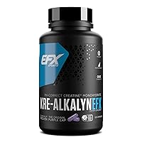 EFX Sports Kre-Alkalyn EFX | pH Correct Creatine Monohydrate Pill Supplement | Strength, Muscle Growth & Performance | 60 servings, 120 Capsules