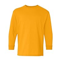 Heavy Cotton Long-Sleeve T-Shirt (G540B) Gold, L (Pack of 12)