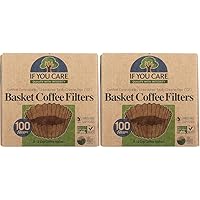 If You Care Coffee Filter Baskets (1x100 CT), Fits 8-12 Cup Drip Coffee Makers (Pack of 2)