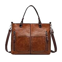 Women's Soft Faux Leather Tote Shoulder Bag from, Big Capacity Tassel Handbag Handbags for Women Fashion
