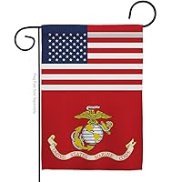 US Marine Corps Garden Flag Armed Forces USMC Semper Fi United State American Military Veteran Retire Official House Decoration Banner Small Yard Gift Double-Sided, Made In USA