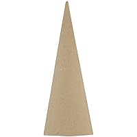 Large Paper Mache Triangle Cone - 6 x 6 x 18 inches