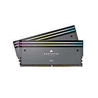 CORSAIR Dominator Titanium RGB DDR5 RAM 64GB (2x32GB) DDR5 6000MHz CL30 AMD Expo iCUE Compatible Computer Memory - Gray (CMP64GX5M2B6000Z30)