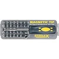 Steelex D2032 Magnetic Tip Screwdriver Bit Set, 30-Piece