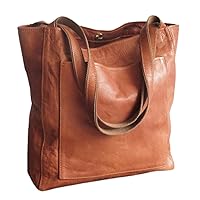 Women Large Bag Soft PU Leather Solid Color Shoulder Bag Ladies Tote Handles Handbags Large Capacity