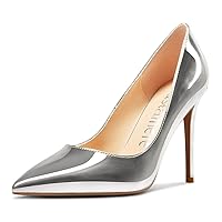 Castamere Womens High Heels Pointed-Toe Slip-on Stilettos Pumps 4Inch Heel Shoes