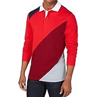 Club Room Mens Colorblocked Rugby Polo Shirt