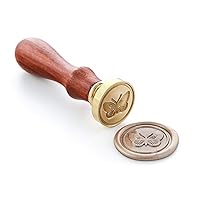 Lovely Butterfly Wax Seal Stamp with Rosewood Handle, Decorating on Invitations, Envelope Sealers, Letters, Posters, Cards, Gift Packings for Birthday, Themed Parties, Weddings, Signatures
