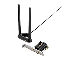 ASUS WiFi 6E + Bluetooth 5.2 PCI-E Expansion Card (PCE-AXE58BT) - Supports 6GHz Band, WPA3, 160MHz, WPA3 Network Security, OFDMA and MU-MIMO, External Antenna, Magnetic Base, Ultra Low Latency