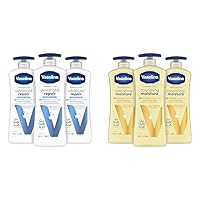 Vaseline Intensive Care Unscented Advanced Repair Body Lotion - Ultra-Hydrating with Lipids & Intensive Care Nourishing Moisture Body Lotion for Dry Skin