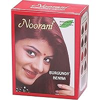 Noorani Henna Based Hair Color and Herbal Powder (6 Pouch x 10g), BURGUNDY HENNA)