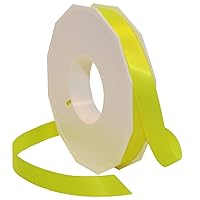 Morex Ribbon Neon Brights Satin, 5/8-inch by 50-Yard, Neon Yellow (08716/50-615)