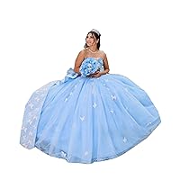 Modern Ball Gown Quinceanera Prom Formal Dresses Cocktail Homecoming Charro XV with Pink Butterfly