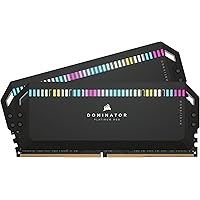 CORSAIR DOMINATOR PLATINUM RGB DDR5 RAM 64GB (2x32GB) 6400MHz CL32 Intel XMP iCUE Compatible Computer Memory - Black (CMT64GX5M2B6400C32)