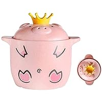 Kitchen Pot Clay Pot Clay Pot for Cooking - Cute Pig Casserole Stew Pot Soup Home Gas Gas Stove Special Ceramic Stew Pot Clay Pot (Size : 4l) (Size : 1l)