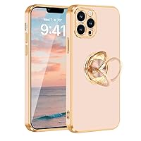 Fingic iPhone 13 Pro Phone Case[with 360° Ring Holder][Support Magnetic Car Mount] Kickstand Slim for Women Girls Nonslip Soft TPU Rugged Bumper Protective Phone Case for iPhone 13 Pro,6.1