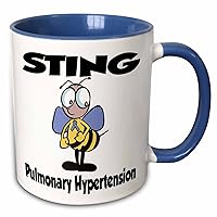 3dRose Bee Sting Pulmonary Hypertension Awareness Ribbon Cause Design - Mugs (mug_115053_6)