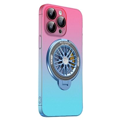 OZLICE for iPhone 12 Pro case with Full Camera Protective [360° Rotating Gyroscope] [Hidden Kickstand] Compatible with MagSafe for Women Girls Men Phone Cover,6.1 inch,Gradient Pink Blue