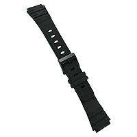 18mm Kreisler Polyurethane Flexible Smooth Long Lasting Black Watch Band PS-9