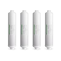 Post Activated Carbon Water Filter Replacement – 5 Micron Inline Filter – 10 inch Inline Carbon Filter– Under Sink and Reverse Fits most Reverse Osmosis Systems (4 pack)