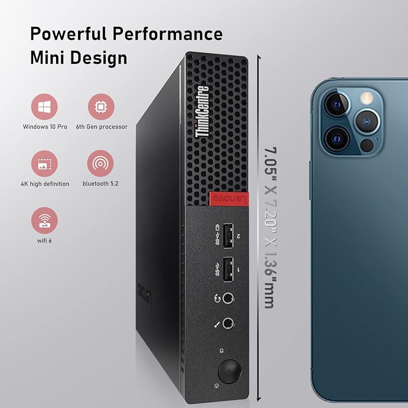 Lenovo ThinkCentre M900 Tiny, Quad-Core i5-6500T upto 3.10GHz