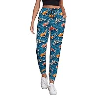 Goldfish Water Waves Casual Womens Sweatpants Joggers with Pockets Athletic Lounge Pants for Workout