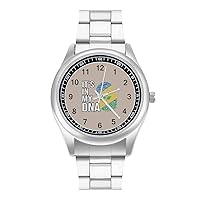 It's in My DNA Saint Vincent and Grenadines Flag Fashion Classic Wrist Watches for Men Casual Business Dress Watch Gifts