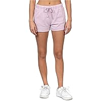 Hurley Womens Burnout Fleece Casual Walking Shorts, Purple, Medium