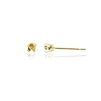14K Yellow Gold 3mm Round 4-Prong Stud Finding (Pair)