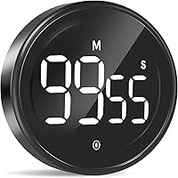 Timers, Digital Kitchen Timer Magnetic with Large LED Display, LIORQUE Countdown Countup Timer for Cooking Classroom Fitness, Volume Adjustable, Easy for Kids and Seniors