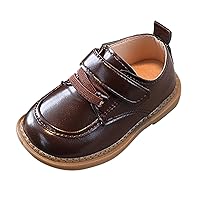 6w Toddler Boy Shoes Fashion Autumn Toddler And Boys Casual Shoes Thick Sole Round Toe Buckle Shoes Girls Slip Shoes