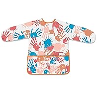 Kids Art Smock Painting Toddler Smock Long Sleeve with 3 Pockets for Kids Art Painting Activity Kitchen Crafts (Pink)