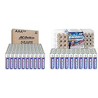 ACDelco 100-Count AAA Batteries and 40-Count AA Batteries | Maximum Power Super Alkaline Battery | 10-Year Shelf Life