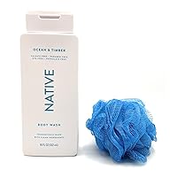 Ocean & Timber Body Wash Native Collection 18 oz - (Pack of 1) + Loofah