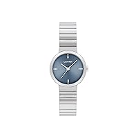Calvin Klein Unisex Precise Watch, 3 Hand, Stainless Steel Bracelet, Mini Case Size, Adorned with Crystal, Modern Design for Everyday Wear, (Model:25200415)