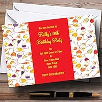 Cocktail Wine Champagne Personalized Party Invitations