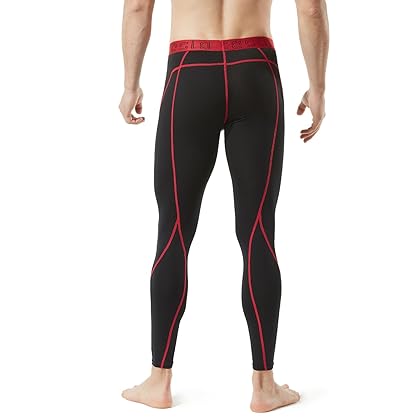 TSLA CLSL TM-MUP19-KKR_Large Men's Compression Pants Baselayer Cool Dry Sports Tights Leggings MUP19