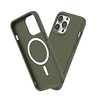 RhinoShield SolidSuit Case Compatible with Magsafe for [iPhone 13 Pro] | Shock Absorbent Slim Design Protective Cover with Premium Matte Finish 3.5M / 11ft Drop Protection - Seaweed Green