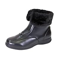 Peerage Lana Women Wide Width Casual Leather Ankle Boots