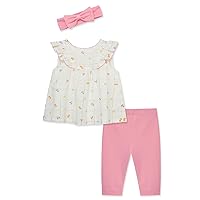 Little Me Baby Girls' 3-Piece Tunic, Pant and Headband Set, 3-24 Months