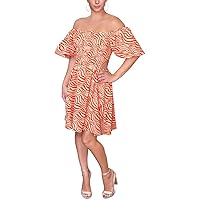 RACHEL Rachel Roy Womens Nova Smocked Cut-Out Mini Dress