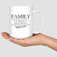 White Mugs Family Like Branches on A Tree Ceramic Cup Inspirational Saying Mug Mockup White Cup Mock Up Porcelain Mugs for Coffee Tea Milk 15oz